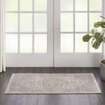 Nourison Tranquil TRA06 Area Rug, Ivory/Pink, 2' x 4'