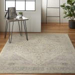 Nourison Tranquil TRA06 Area Rug, Ivory/Pink, 4' x 6'