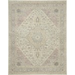 Nourison Tranquil TRA06 Area Rug, Ivory/Pink, 8' x 10'