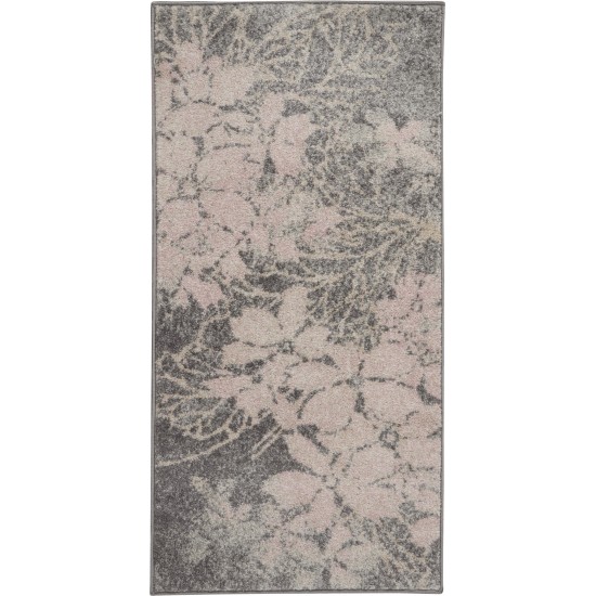 Nourison Tranquil TRA08 Area Rug, Grey/Pink, 2' x 4'