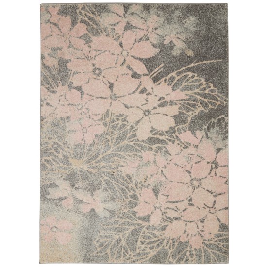 Nourison Tranquil TRA08 Area Rug, Grey/Pink, 4' x 6'