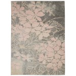 Nourison Tranquil TRA08 Area Rug, Grey/Pink, 5'3" x 7'3"