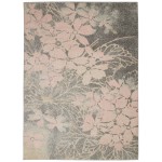Nourison Tranquil TRA08 Area Rug, Grey/Pink, 6' x 9'