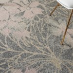 Nourison Tranquil TRA08 Area Rug, Grey/Pink, 6' x 9'