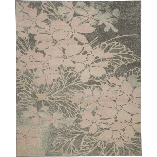 Nourison Tranquil TRA08 Area Rug, Grey/Pink, 8' x 10'