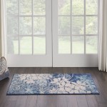 Nourison Tranquil TRA08 Area Rug, Navy/Pink, 2' x 4'