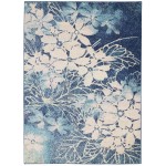 Nourison Tranquil TRA08 Area Rug, Navy/Pink, 5'3" x 7'3"