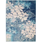 Nourison Tranquil TRA08 Area Rug, Navy/Pink, 6' x 9'