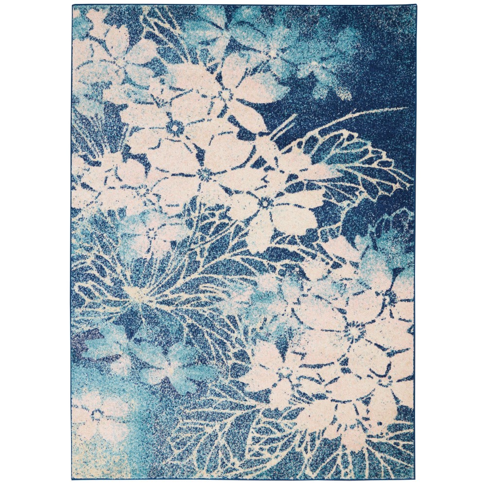 Nourison Tranquil TRA08 Area Rug, Navy/Pink, 6' x 9' Nourison Tranquil TRA08 Area Rug, Navy/Pink, 6' x 9'