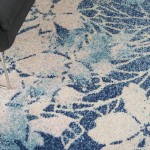 Nourison Tranquil TRA08 Area Rug, Navy/Pink, 6' x 9'