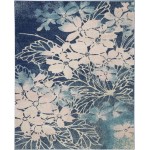 Nourison Tranquil TRA08 Area Rug, Navy/Pink, 8' x 10'