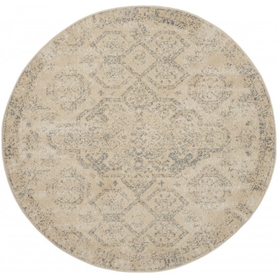 Nourison Tranquil TRA13 Area Rug, Beige/Grey, 4' x Round