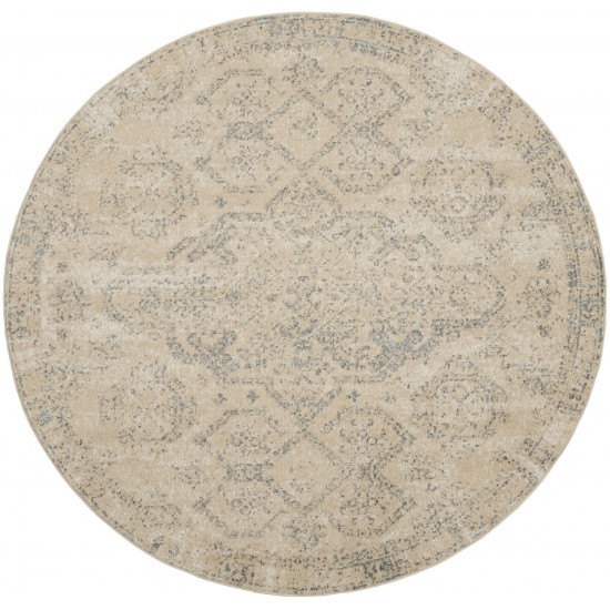 Nourison Tranquil TRA13 Area Rug, Beige/Grey, 7'10" x Round