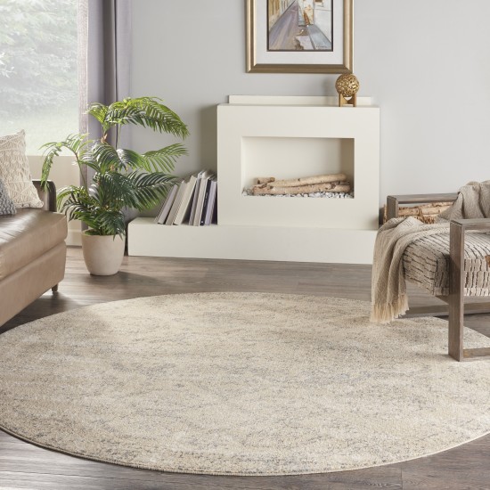 Nourison Tranquil TRA13 Area Rug, Beige/Grey, 7'10" x Round