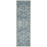 Nourison Tranquil TRA13 Runner Rug, Light Blue/Ivory, 2'3" x 7'3"