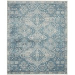 Nourison Tranquil TRA13 Area Rug, Light Blue/Ivory, 7' x 10'