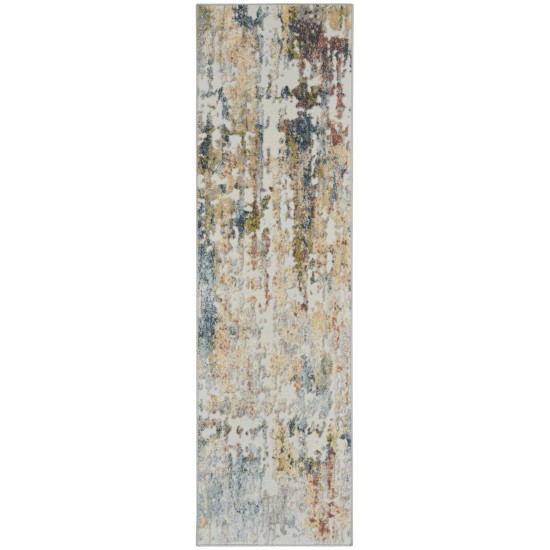 Nourison Trance TRC05 Runner Rug, Ivory/Multicolor, 2'2" x 7'6"