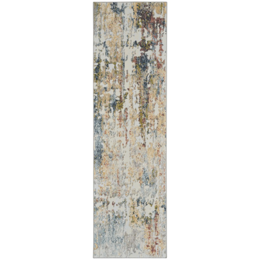 Nourison Trance TRC05 Runner Rug, Ivory/Multicolor, 2'2" x 7'6"