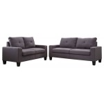 ACME Platinum II Sofa & Loveseat, Gray Linen