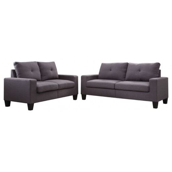 ACME Platinum II Sofa & Loveseat, Gray Linen