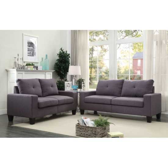 ACME Platinum II Sofa & Loveseat, Gray Linen