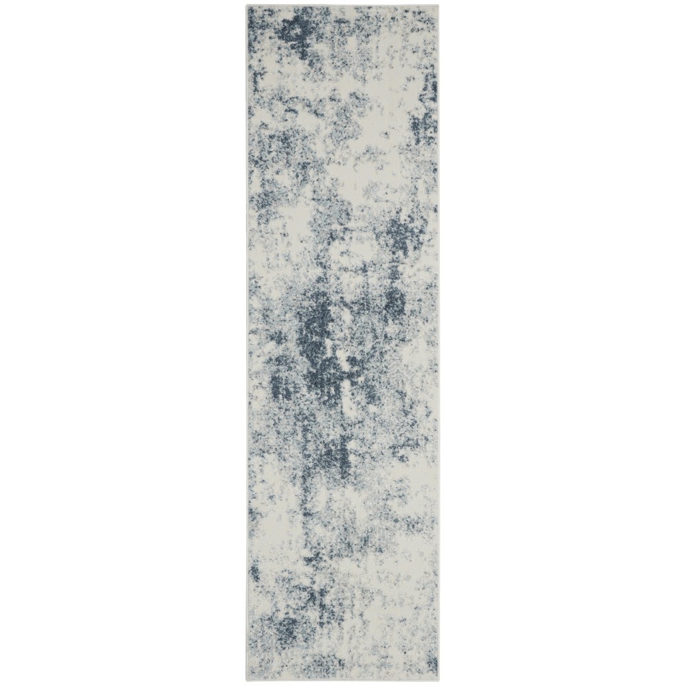 Nourison Trance TRC06 Runner Rug, Ivory/Blue, 2'2" x 7'6"