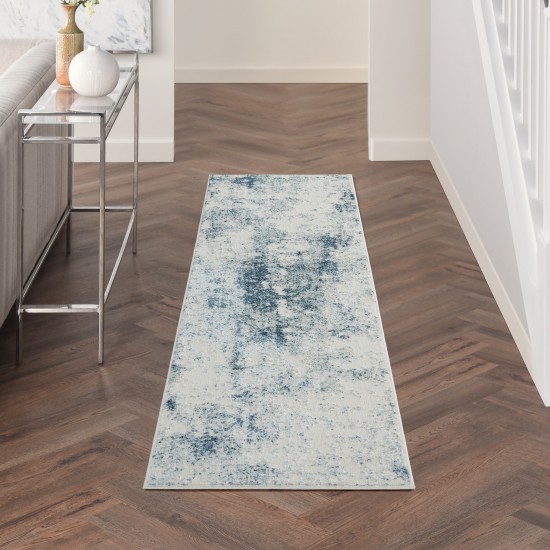 Nourison Trance TRC06 Runner Rug, Ivory/Blue, 2'2" x 7'6"