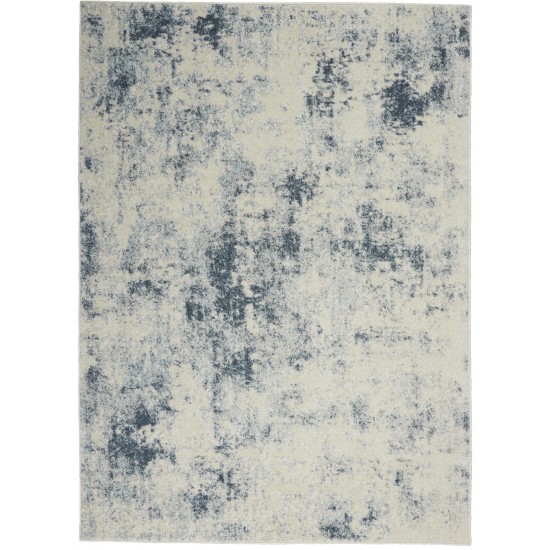 Nourison Trance TRC06 Area Rug, Ivory/Blue, 5'3" x 7'3"