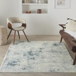 Nourison Trance TRC06 Area Rug, Ivory/Blue, 5'3" x 7'3"