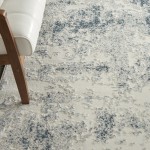 Nourison Trance TRC06 Area Rug, Ivory/Blue, 6'6" x 9'6"