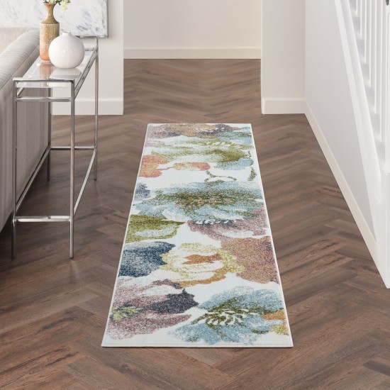 Nourison Trance TRC09 Runner Rug, Ivory/Multicolor, 2'2" x 7'6"