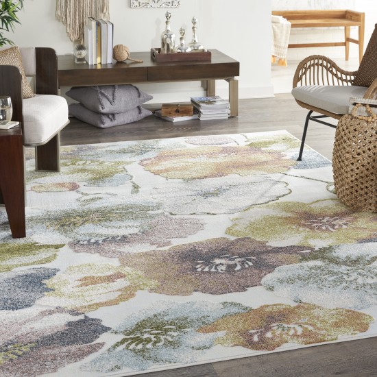 Nourison Trance TRC09 Area Rug, Ivory/Multicolor, 6'6" x 9'6"