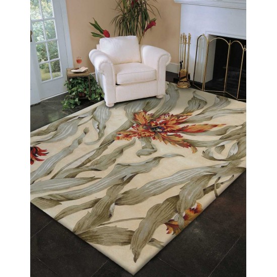 Nourison Tropics TS01 Area Rug, Ivory, 3'6" x 5'6"