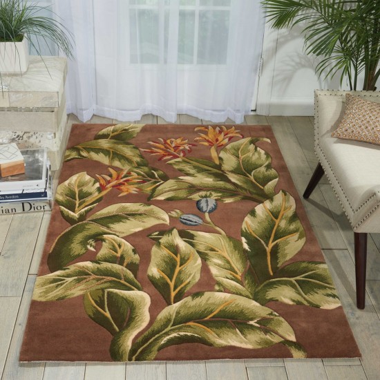 Nourison Tropics TS02 Area Rug, Khaki, 3'6" x 5'6"