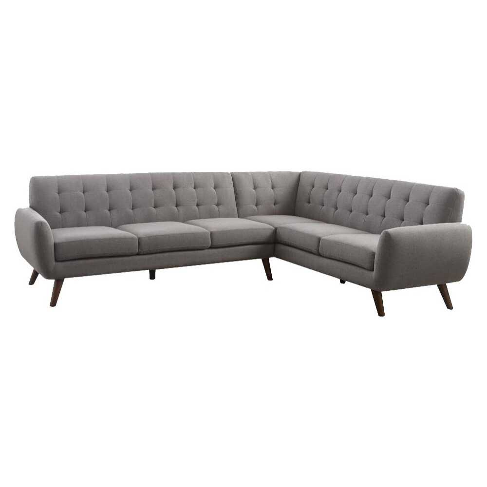 ACME Essick Sectional Sofa, Light Gray Linen