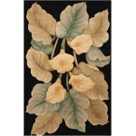 Nourison Tropics TS08 Area Rug, Black, 3'6" x 5'6"