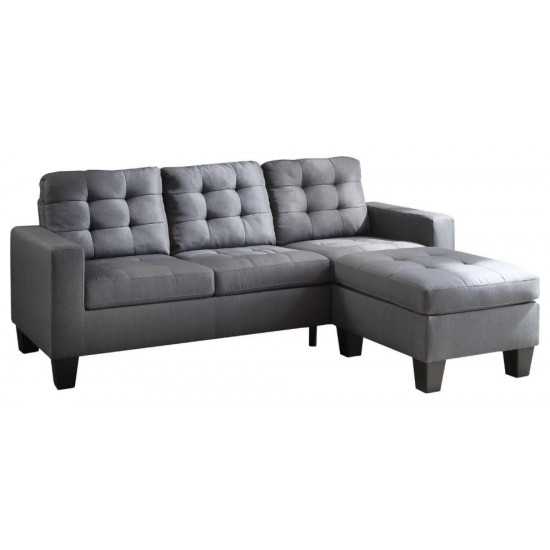 ACME Earsom Sectional Sofa, Gray Linen