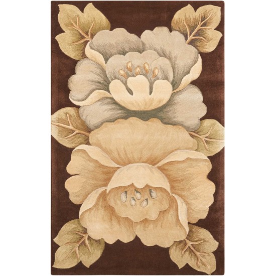 Nourison Tropics TS09 Area Rug, Brown, 3'6" x 5'6"