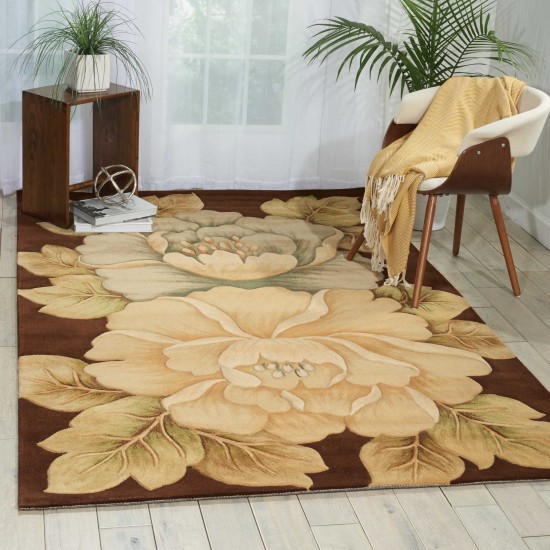 Nourison Tropics TS09 Area Rug, Brown, 5'3" x 8'3"