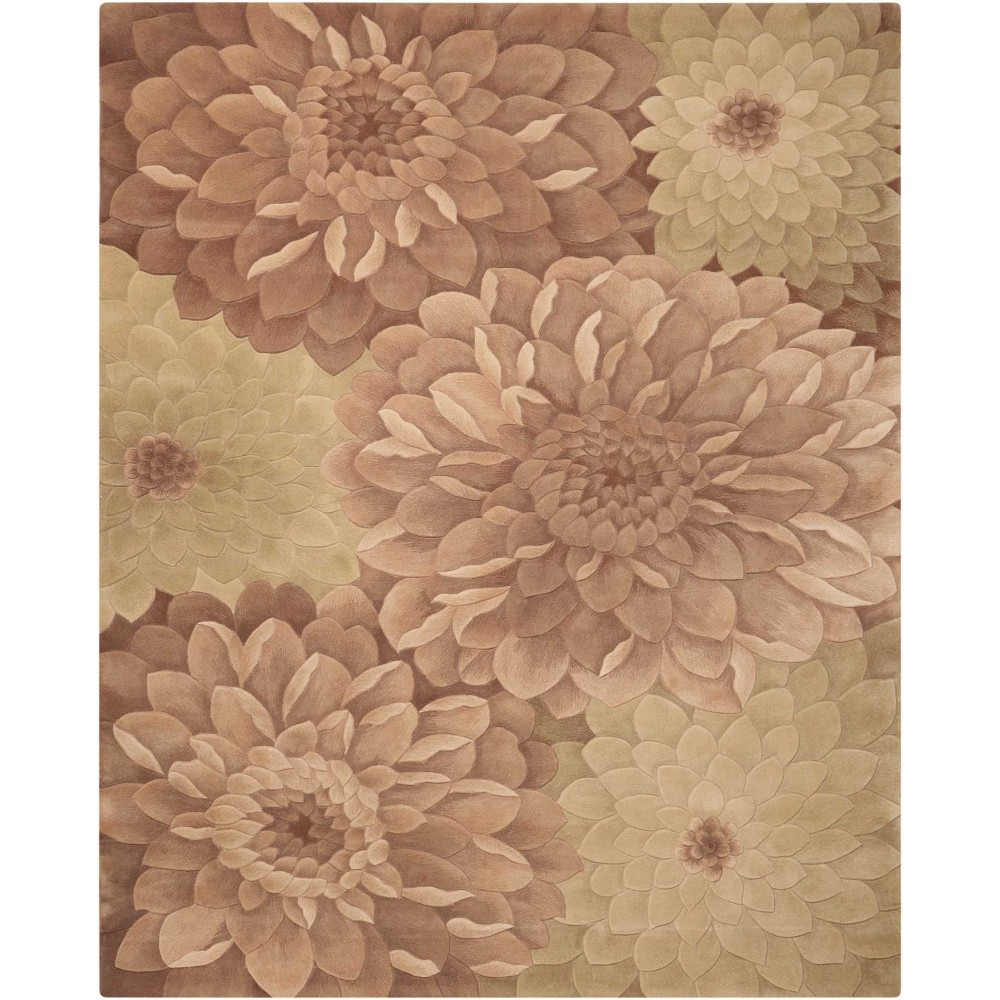 Nourison Tropics TS11 Area Rug, Taupe/Green, 3'6" x 5'6"