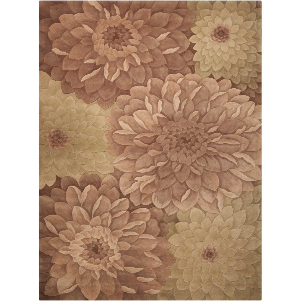 Nourison Tropics TS11 Area Rug, Taupe/Green, 8' x 11'