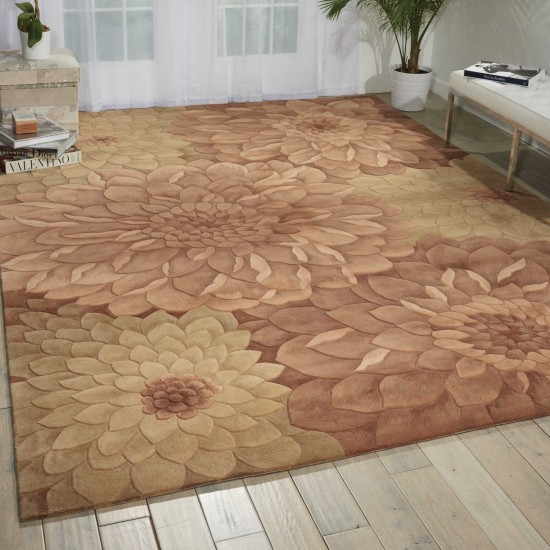 Nourison Tropics TS11 Area Rug, Taupe/Green, 8' x 11'