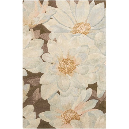 Nourison Tropics TS13 Area Rug, Mocha, 5'3" x 8'3"