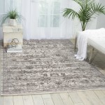 Nourison Twilight TWI01 Area Rug, Silver, 9'9" x 13'9"