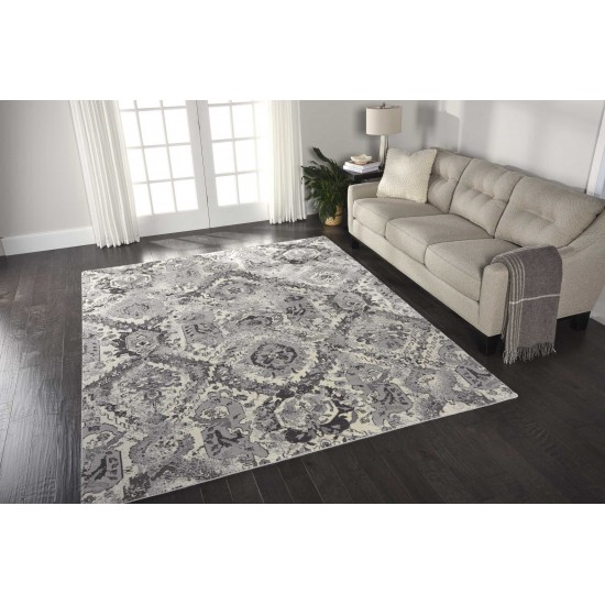 Nourison Twilight TWI03 Area Rug, Ivory/Grey, 12' x 15'