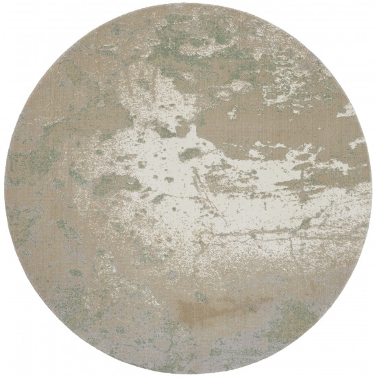 Nourison Twilight TWI06 Area Rug, Ivory/Green, 8' x Round