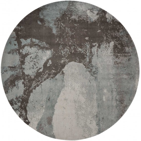 Nourison Twilight TWI07 Area Rug, Sea/Mist, 8' x Round