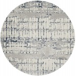 Nourison Twilight TWI10 Area Rug, Ivory/Navy, 8' x Round