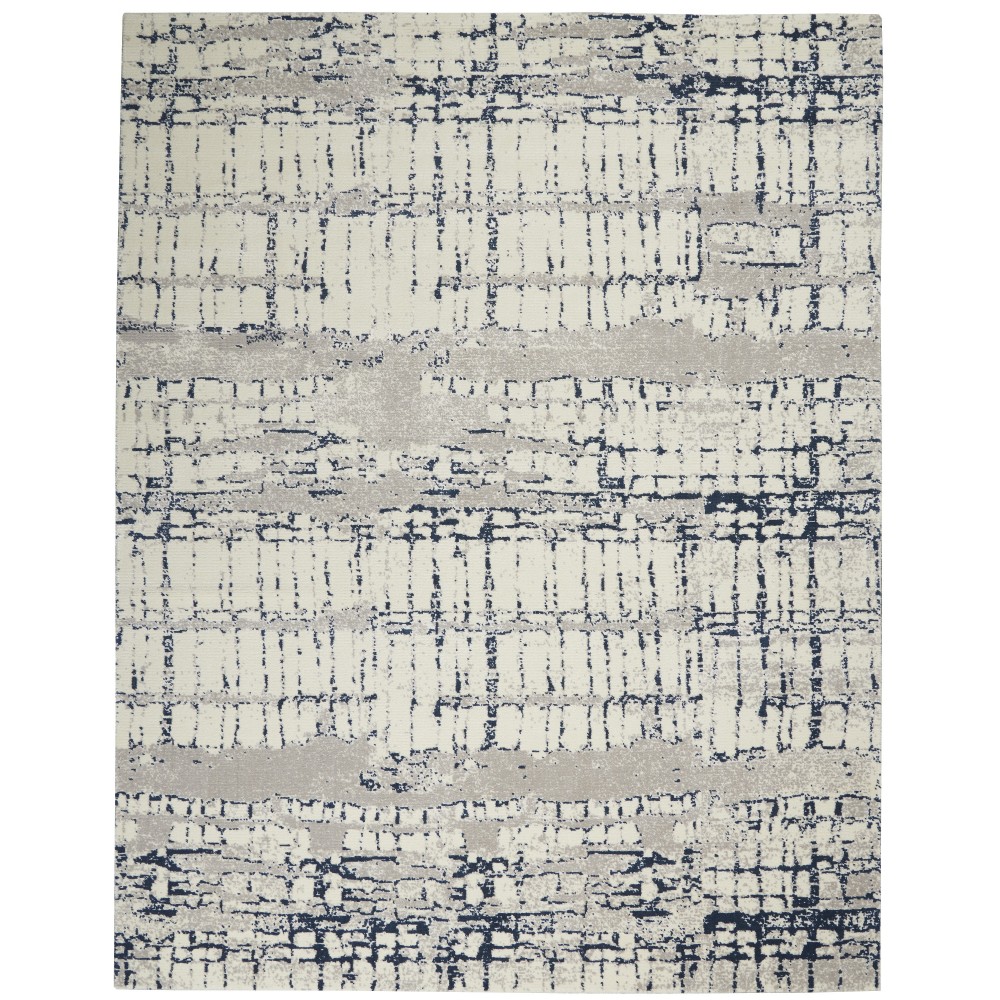 Nourison Twilight TWI10 Area Rug, Ivory/Navy, 8'6" x 11'6"