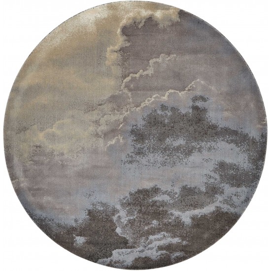 Nourison Twilight TWI18 Area Rug, Storm, 8' x Round